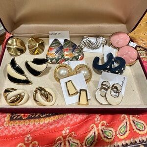 Vintage & Modern Earring Bundle – 10 Pair Lot – Mixed Styles & Materials